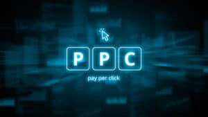 Concept Pay per click or ppc. Business acronym 